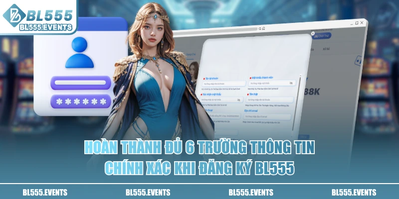 Hoàn thành đủ 6 trường thông tin chính xác khi đăng ký BL555